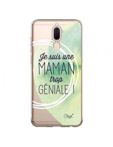 Coque Huawei Mate 10 Lite Je suis une Maman trop Géniale Vert Transparente - Chapo