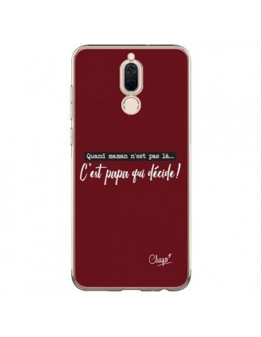 Coque Huawei Mate 10 Lite C'est Papa qui Décide Rouge Bordeaux - Chapo