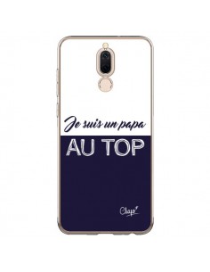 Coque Huawei Mate 10 Lite Je suis un Papa au Top Bleu...