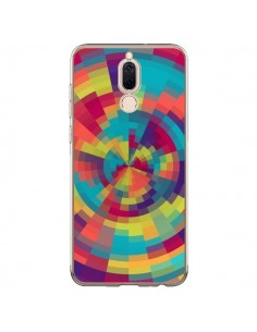 Coque Huawei Mate 10 Lite Spirale de Couleurs Rouge Vert...