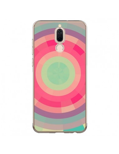 Coque Huawei Mate 10 Lite Spirale de Couleurs Rose Vert - Eleaxart