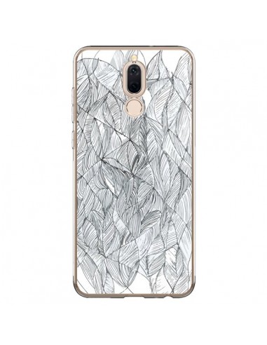 Coque Huawei Mate 10 Lite Courbes Meandre Blanc Noir -  Léa Clément