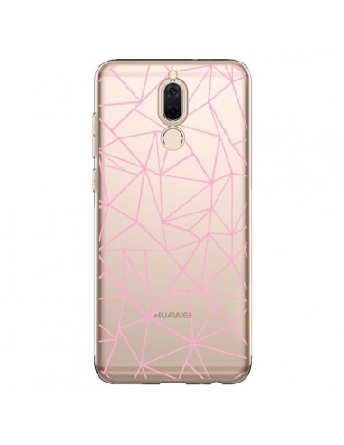 Coque Huawei Mate 10 Lite Lignes Triangle Rose Transparente - Project M