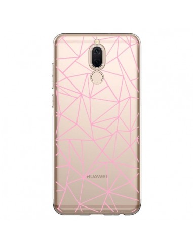 Coque Huawei Mate 10 Lite Lignes Triangle Rose Transparente - Project M