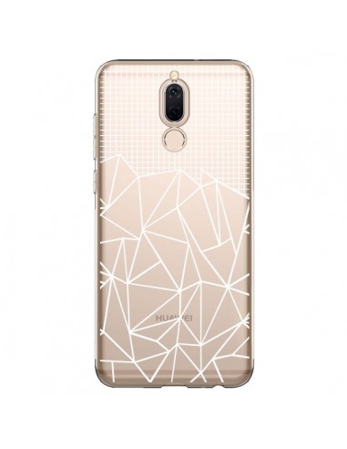 Coque Huawei Mate 10 Lite Lignes Grilles Grid Abstract Blanc Transparente - Project M