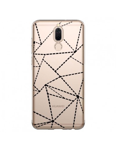 Coque Huawei Mate 10 Lite Lignes Points Abstract Noir Transparente - Project M