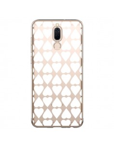 Coque Huawei Mate 10 Lite Coeurs Heart Blanc Transparente...