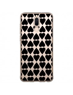 Coque Huawei Mate 10 Lite Coeurs Heart Noir Transparente...