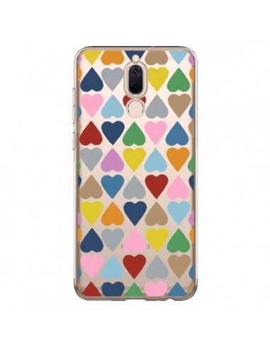 Coque Huawei Mate 10 Lite Coeurs Heart Couleur Transparente - Project M