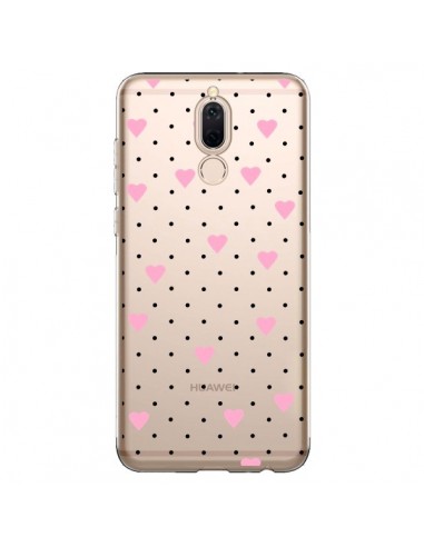 Coque Huawei Mate 10 Lite Point Coeur Rose Pin Point Heart Transparente - Project M