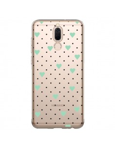 Coque Huawei Mate 10 Lite Point Coeur Mint Bleu Vert Pin...