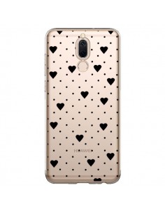 Coque Huawei Mate 10 Lite Point Coeur Noir Pin Point...