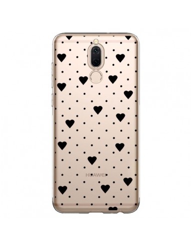 Coque Huawei Mate 10 Lite Point Coeur Noir Pin Point Heart Transparente - Project M