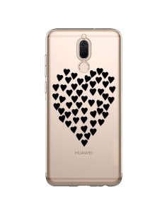 Coque Huawei Mate 10 Lite Coeurs Heart Love Noir...