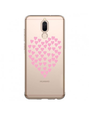 Coque Huawei Mate 10 Lite Coeurs Heart Love Rose Pink Transparente - Project M