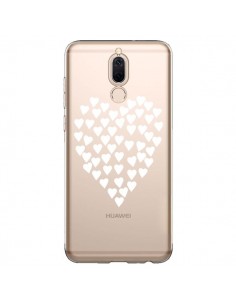 Coque Huawei Mate 10 Lite Coeurs Heart Love Blanc...