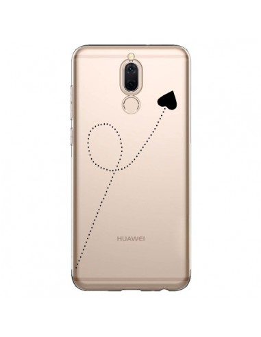 Coque Huawei Mate 10 Lite Travel to your Heart Noir Voyage Coeur Transparente - Project M