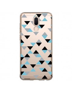 Coque Huawei Mate 10 Lite Triangles Ice Blue Bleu Noir...