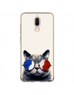 Coque Huawei Mate 10 Lite Chat à lunettes françaises -...