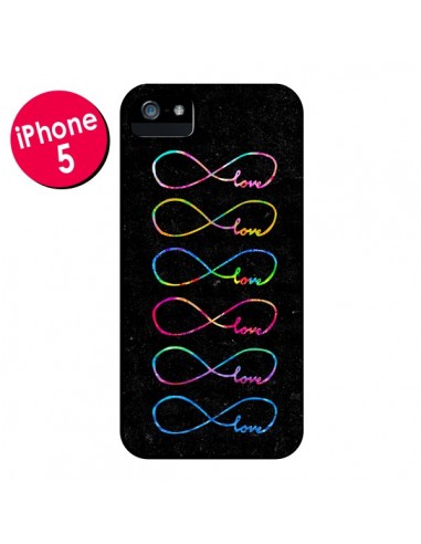 Coque Love Forever Infini Noir pour iPhone 5 et 5S - Eleaxart