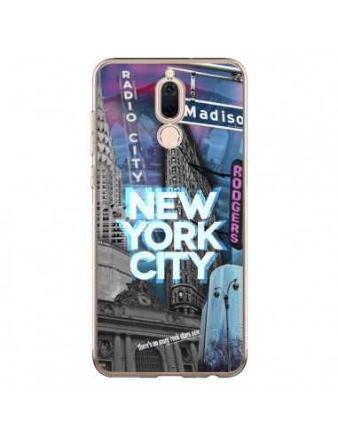 Coque Huawei Mate 10 Lite New York City Buildings Bleu - Javier Martinez