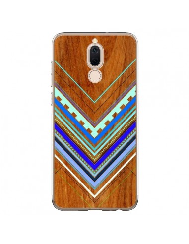 Coque Huawei Mate 10 Lite Azteque Arbutus Blue Bois Aztec Tribal - Jenny Mhairi