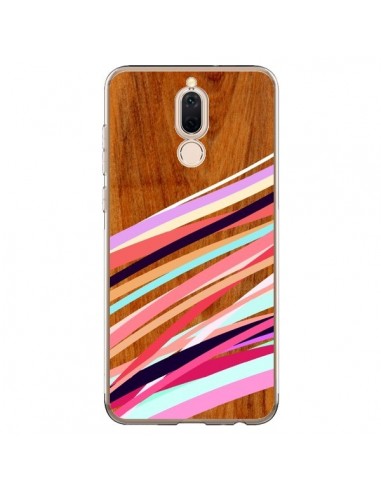 Coque Huawei Mate 10 Lite Wooden Waves Coral Bois Azteque Aztec Tribal - Jenny Mhairi