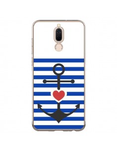 Coque Huawei Mate 10 Lite Mariniere Encre Marin Coeur -...