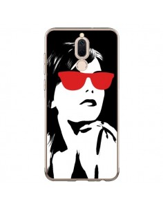 Coque Huawei Mate 10 Lite Fille Lunettes Rouges -...