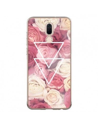 Coque Huawei Mate 10 Lite Roses Triangles Fleurs - Jonathan Perez