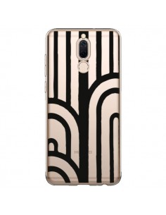 Coque Huawei Mate 10 Lite Geometric Noir Transparente -...
