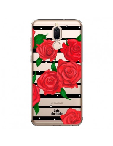 Coque Huawei Mate 10 Lite Red Roses Rouge Fleurs Flowers Transparente - kateillustrate