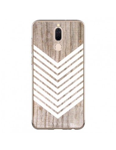 Coque Huawei Mate 10 Lite Tribal Aztèque Bois Wood Flèche Blanc - Laetitia