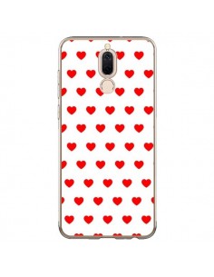 Coque Huawei Mate 10 Lite Coeurs Rouges Fond Blanc -...