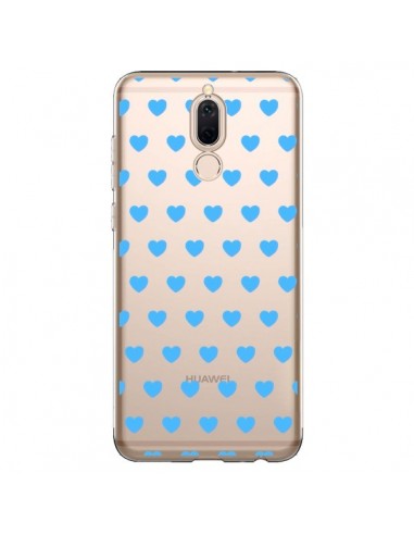 Coque Huawei Mate 10 Lite Coeur Heart Love Amour Bleu Transparente - Laetitia