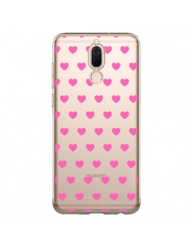Coque Huawei Mate 10 Lite Coeur Heart Love Amour Rose Transparente - Laetitia