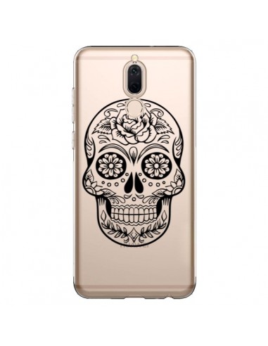 Coque Huawei Mate 10 Lite Tête de Mort Mexicaine Noir Transparente - Laetitia