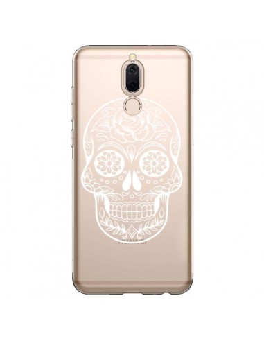 Coque Huawei Mate 10 Lite Tête de Mort Mexicaine Blanche Transparente - Laetitia