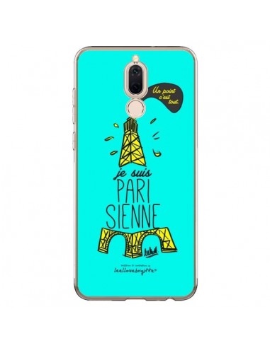 Coque Huawei Mate 10 Lite Je suis Parisienne La Tour Eiffel Bleu - Leellouebrigitte