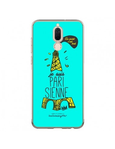 Coque Huawei Mate 10 Lite Je suis Parisienne La Tour Eiffel Bleu - Leellouebrigitte