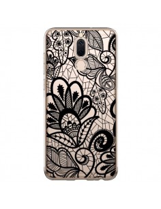 Coque Huawei Mate 10 Lite Lace Fleur Flower Noir...