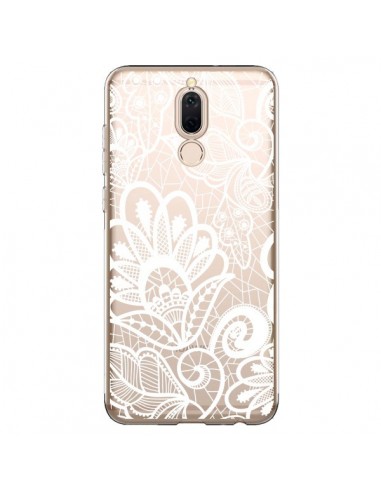 Coque Huawei Mate 10 Lite Lace Fleur Flower Blanc Transparente - Petit Griffin