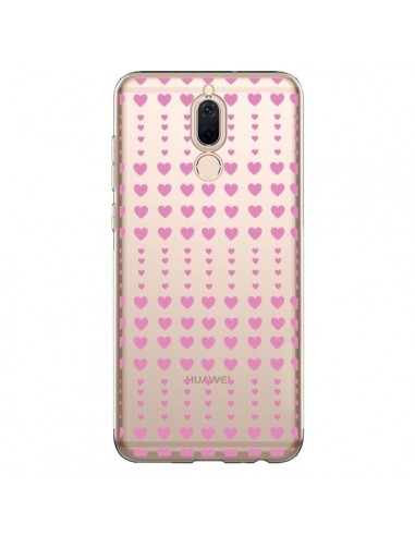 Coque Huawei Mate 10 Lite Coeurs Heart Love Amour Rose Transparente - Petit Griffin