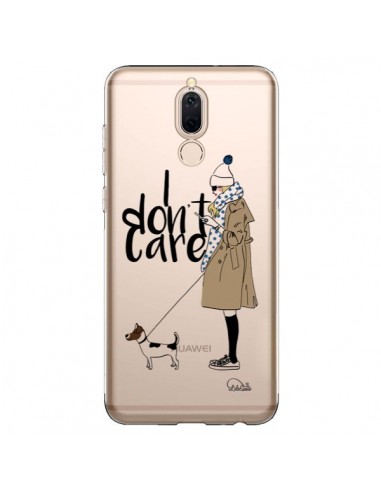 Coque Huawei Mate 10 Lite I don't care Fille Chien Transparente - Lolo Santo