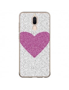 Coque Huawei Mate 10 Lite Coeur Rose Argent Love - Mary...