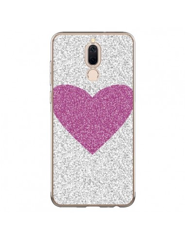 Coque Huawei Mate 10 Lite Coeur Rose Argent Love - Mary Nesrala