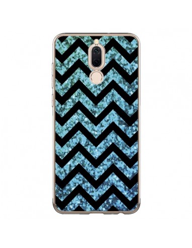 Coque Huawei Mate 10 Lite Chevron Aqua Sparkle Triangle Azteque - Mary Nesrala