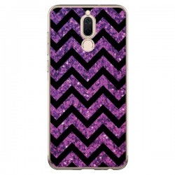 Coque Huawei Mate 10 Lite Chevron Purple Sparkle Triangle...
