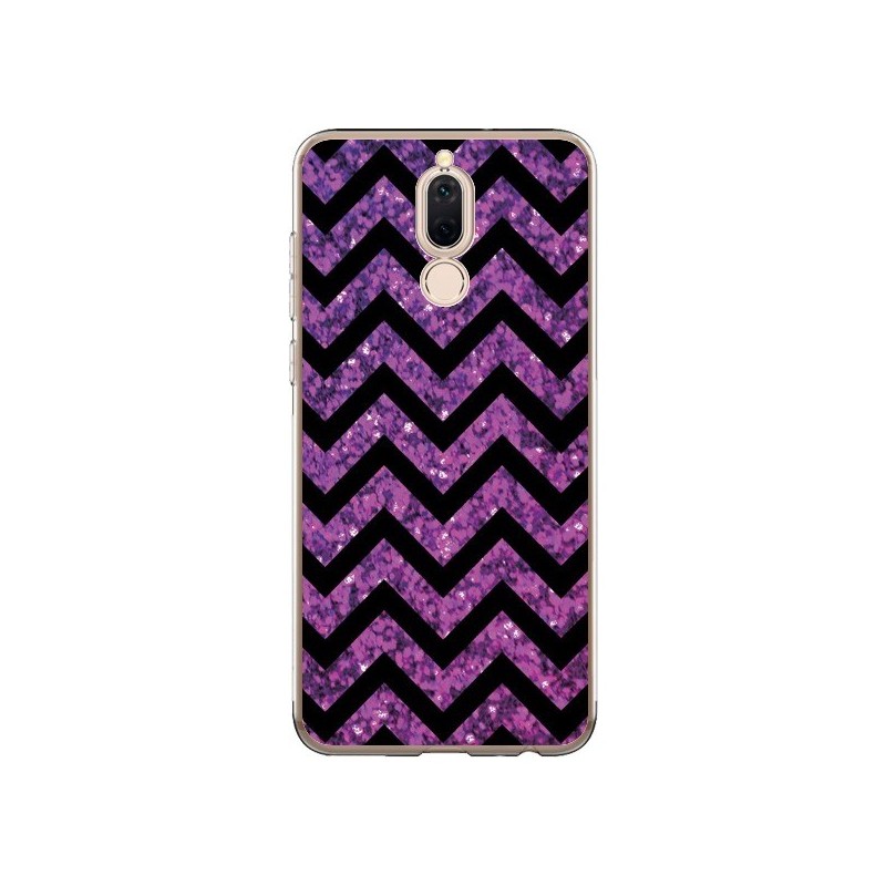 Coque Huawei Mate 10 Lite Chevron Purple Sparkle Triangle Azteque - Mary Nesrala