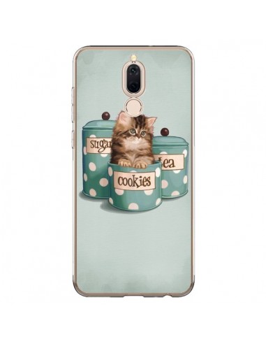Coque Huawei Mate 10 Lite Chaton Chat Kitten Boite Cookies Pois - Maryline Cazenave